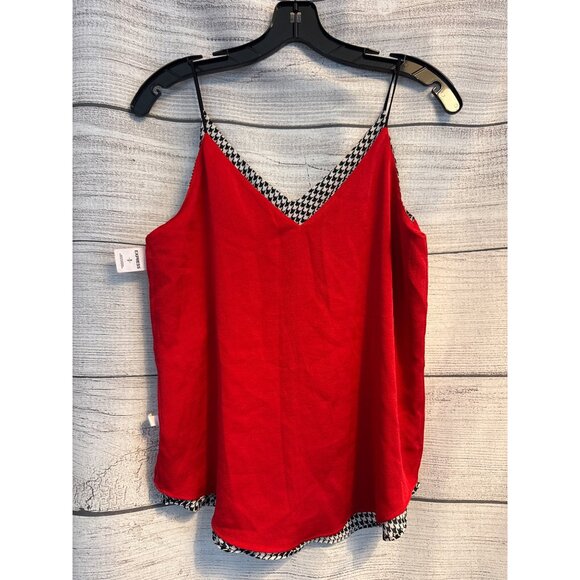 NWT Express Reversible Houndstooth & Red Camisole Top Size S - Picture 4 of 5